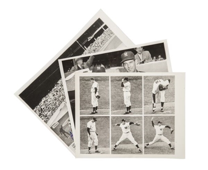 Don Larsen Perfect Game Vintage Wire Photo Collection of (3)   